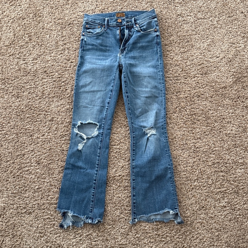 Mother Denim The Insider Crop Step Chew